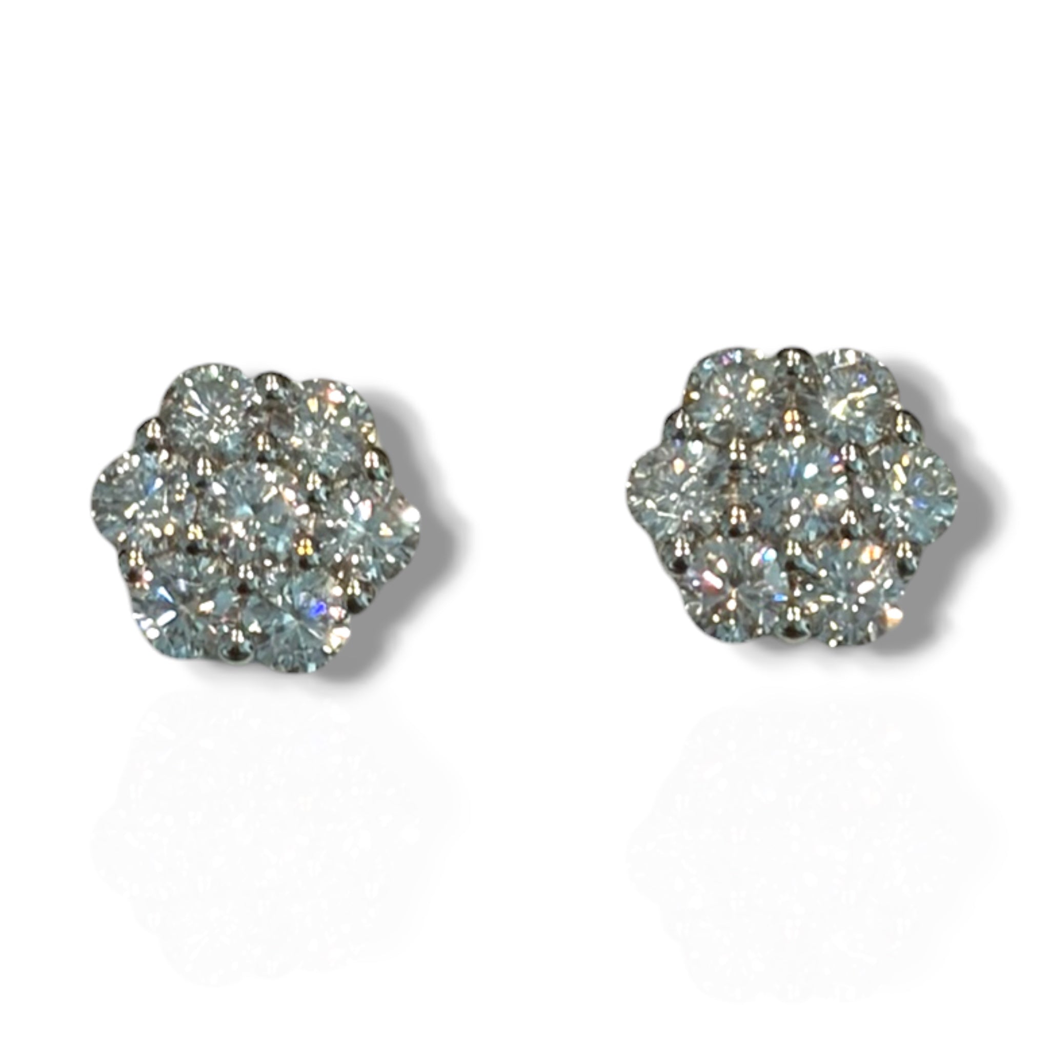 Honeycomb stud earrings