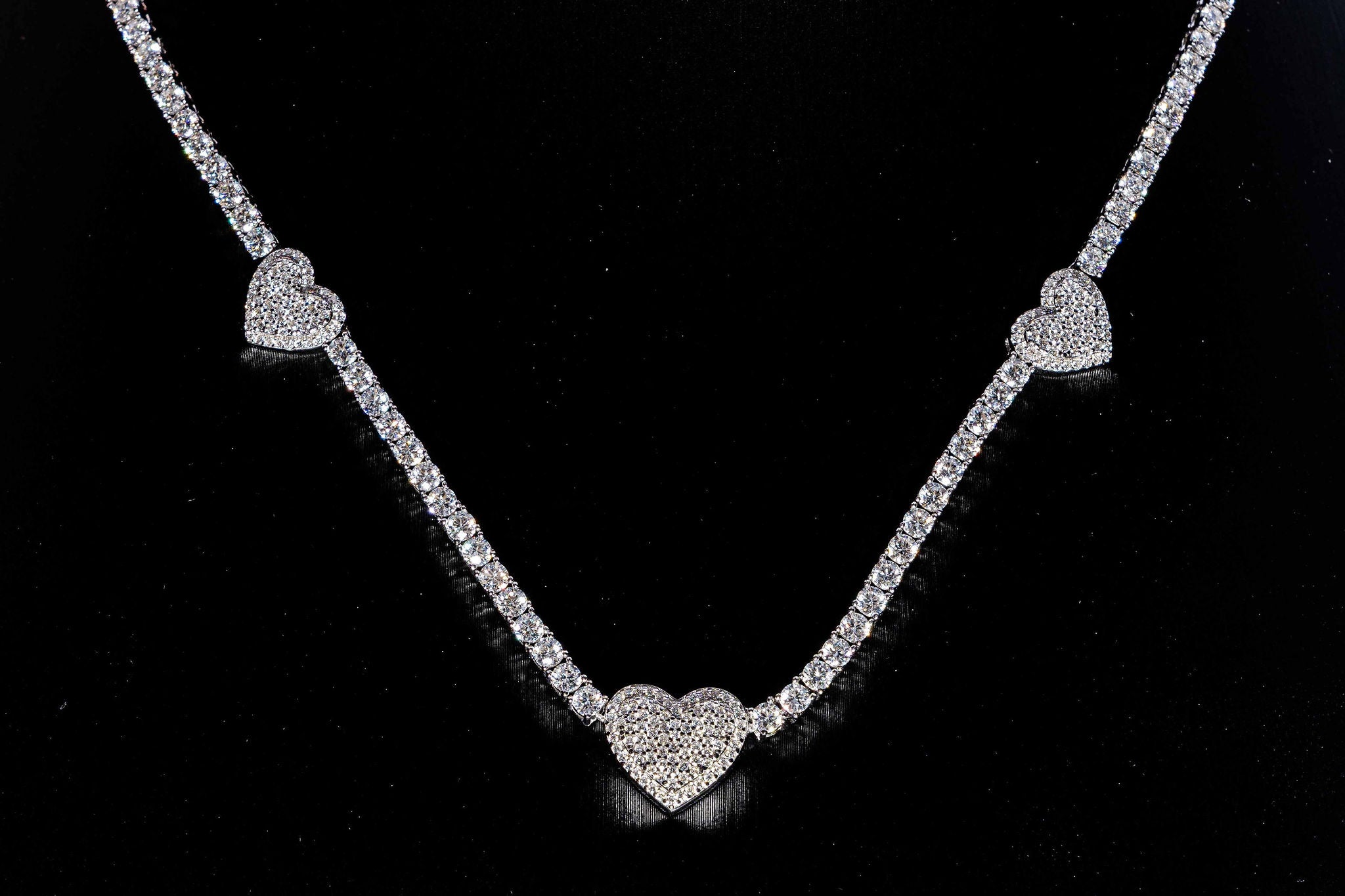 Celestial Hearts Tennis Necklace