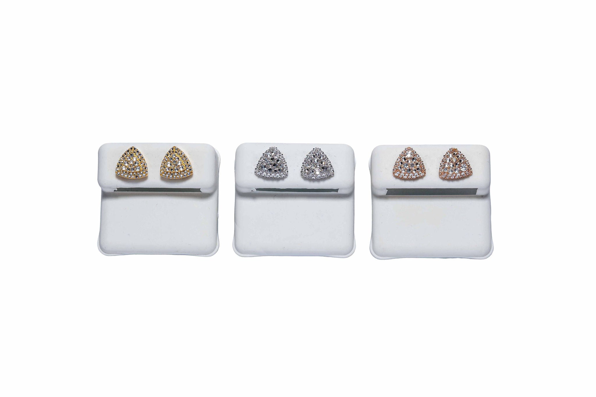 Trinity Pavé Stud Earrings