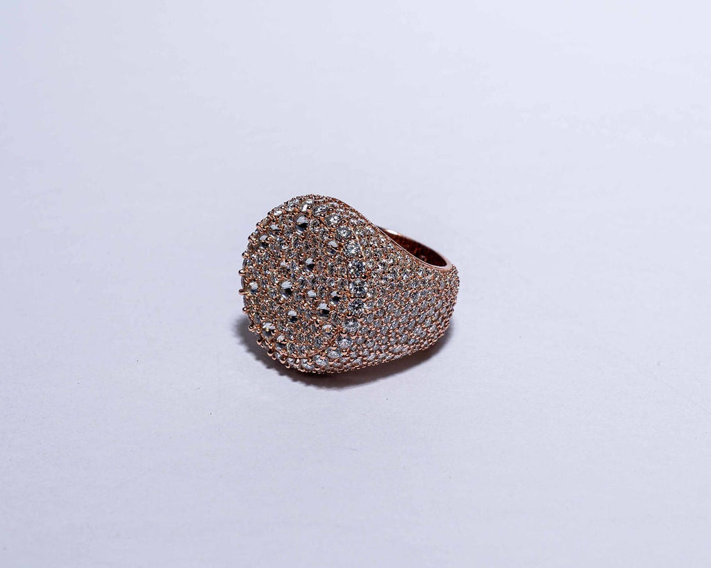 Mosaic Inverted Diamond Ring