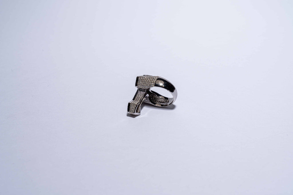 Baguette Cut Cross Ring