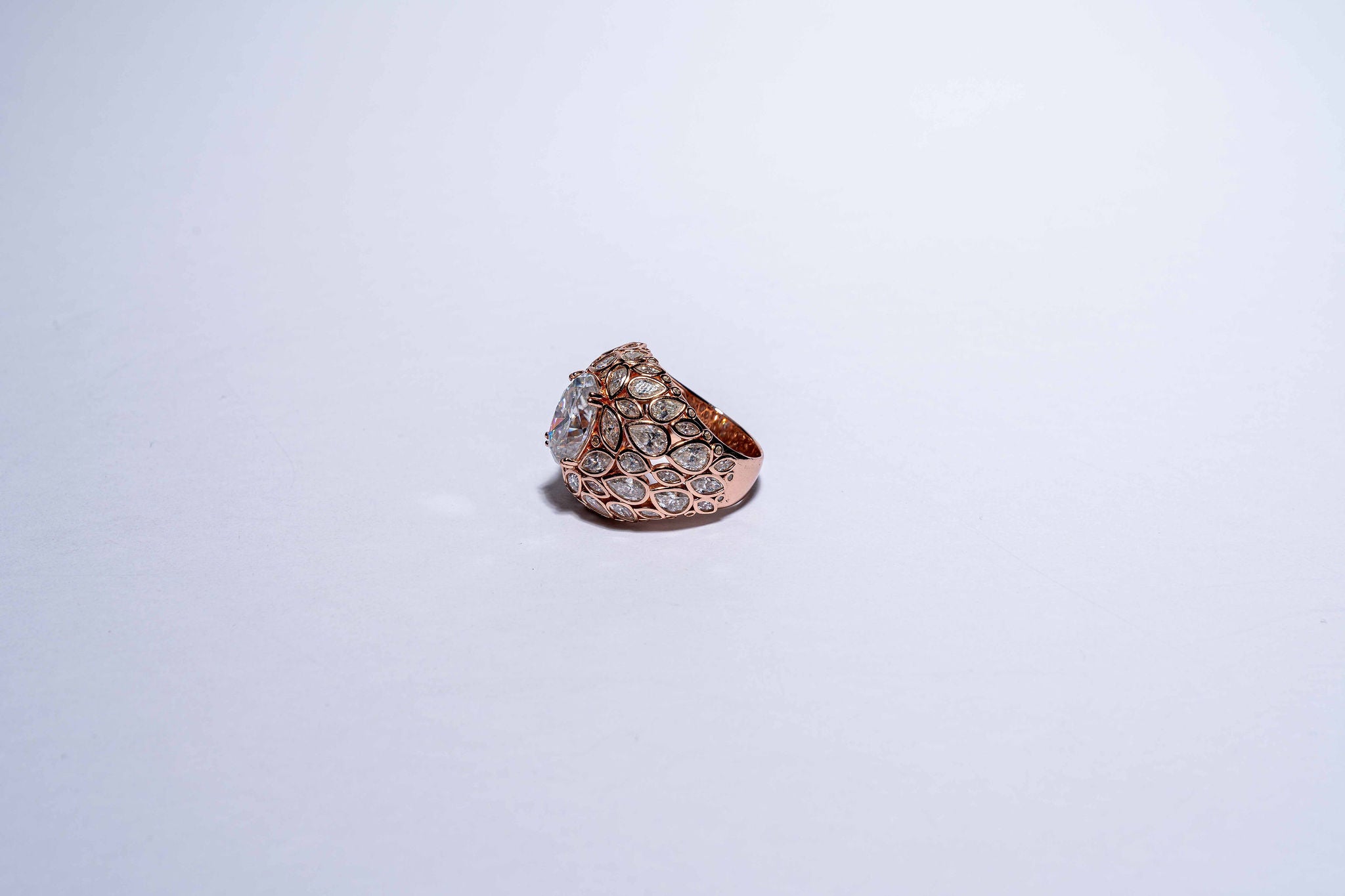 Rose Pear Cut Ring