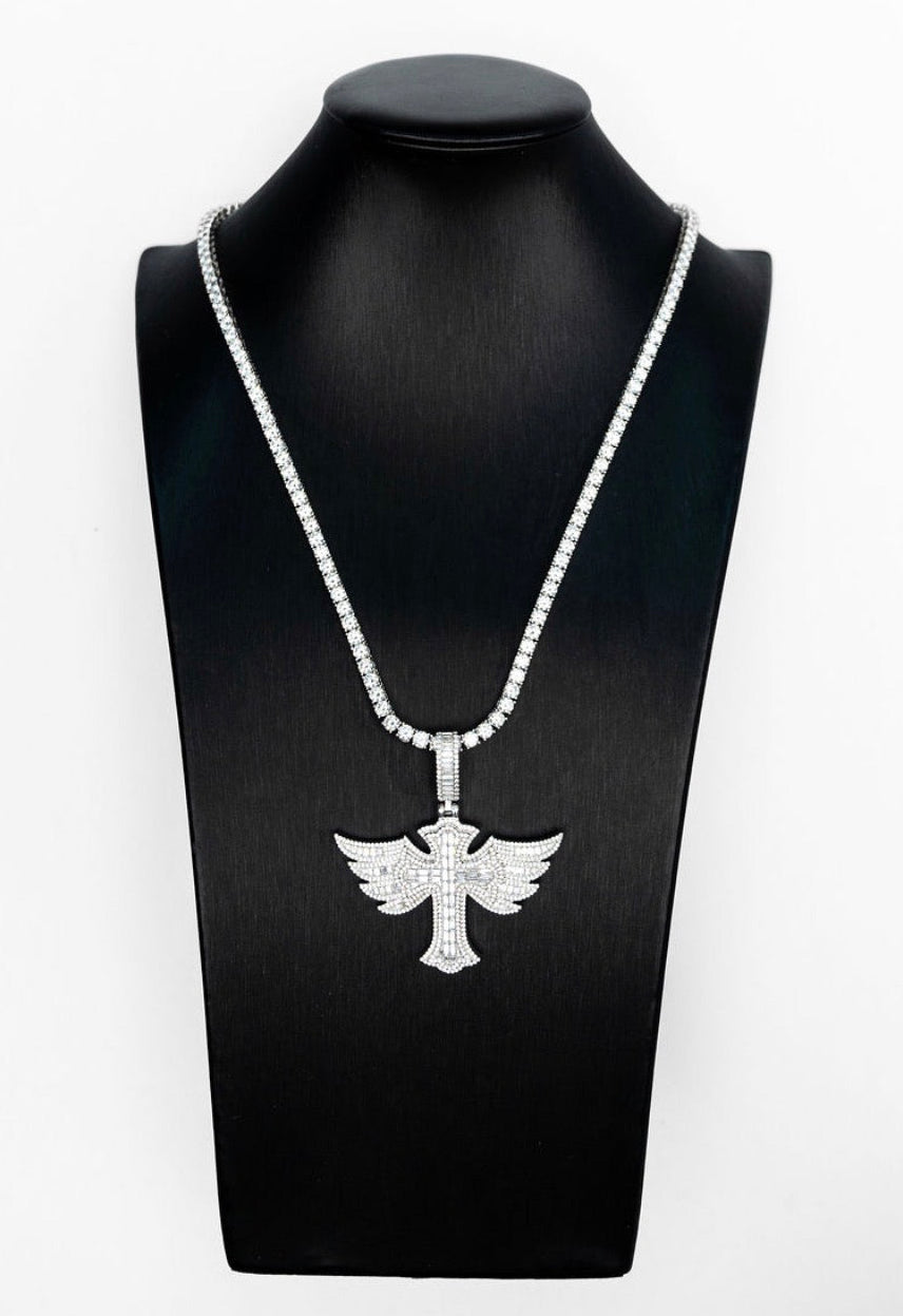 Angel Wing Cross Pendant