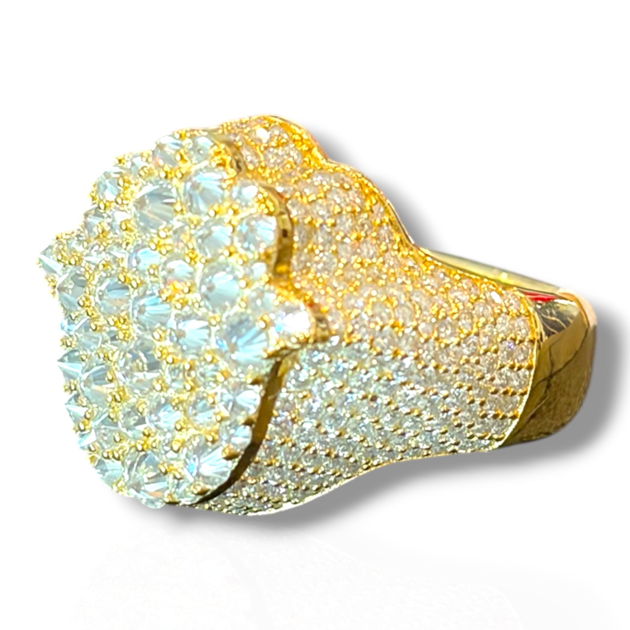 Luxury Yellow Hand Cluster Ring