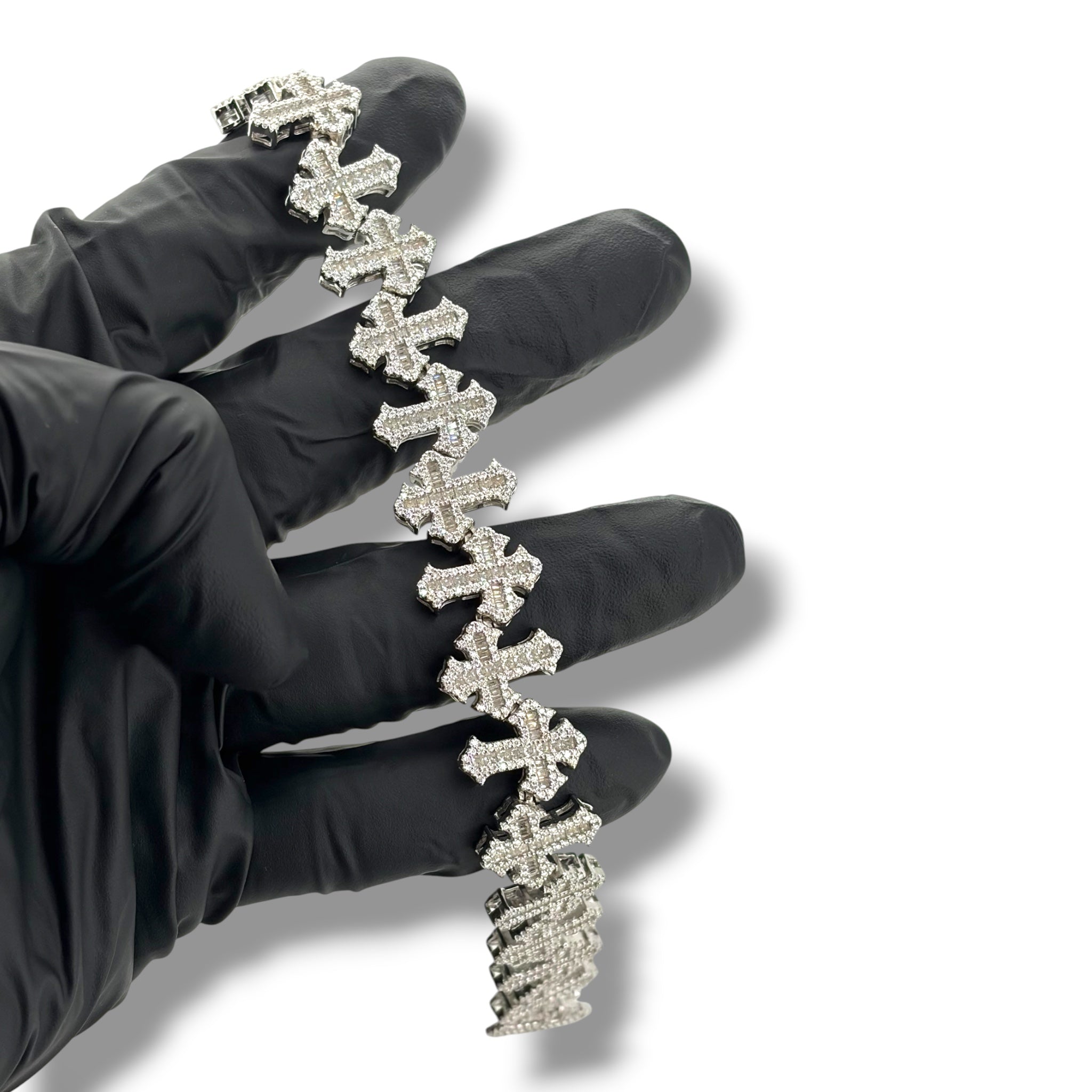 Iced Cross Style Bracelet